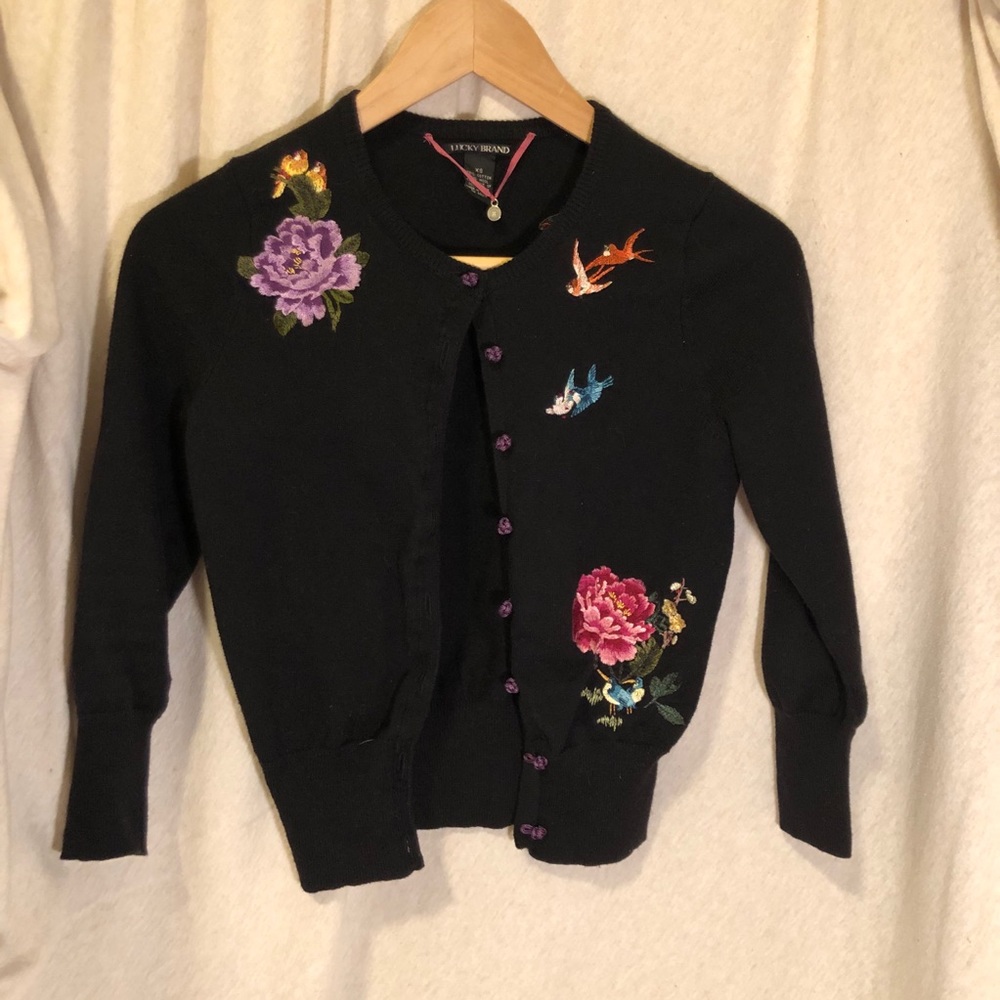 Lucky Brand Embroidered Sweater